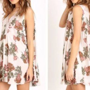 Intimately Free People Slip Dress Floral w Lace